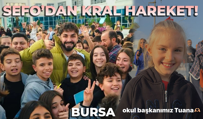 Ünlü rap şarkıcı Sefo Bursa'daki bir öğrencinin seçim vaadi üzerine okulu ziyaret etti
